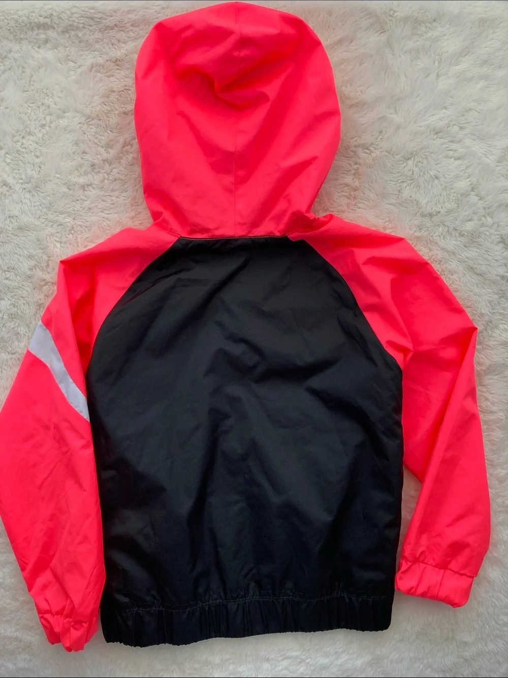 SALE! 50% Off Nike Kids' Pink and Black Hooded Windbreaker Jacket Size M (5-6)